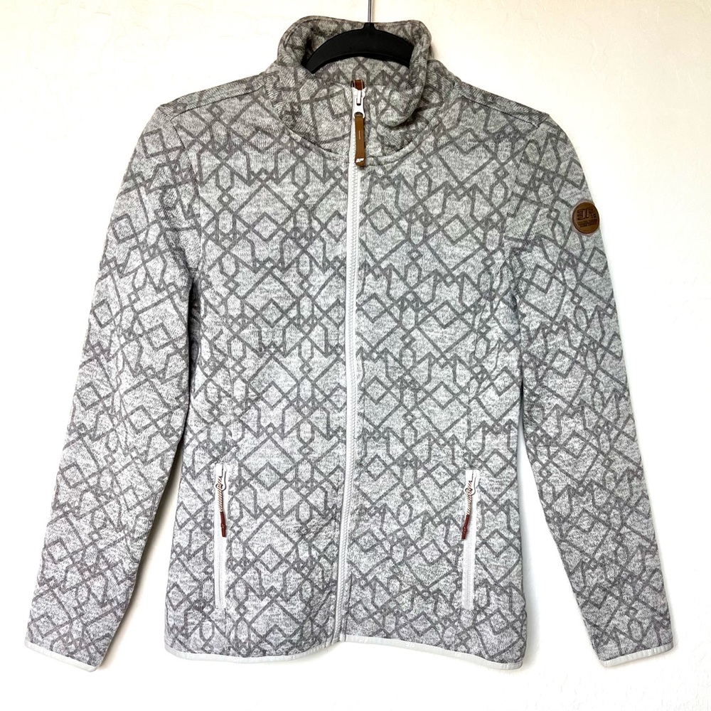 Icepeak Women's Gray Patterned Fleece Jacket